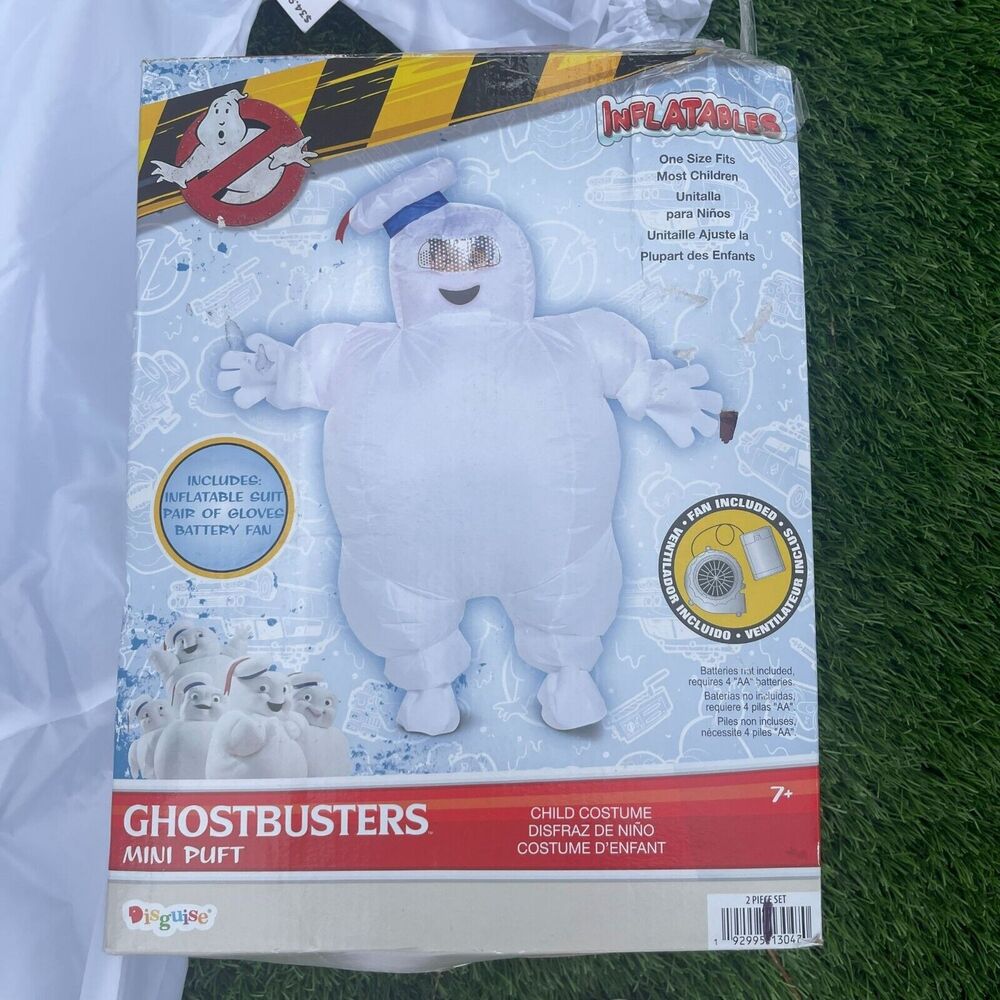 Disguise Ghostbusters Mini Puff Inflatable Child Costume - White & Red - Picture 1 of 6